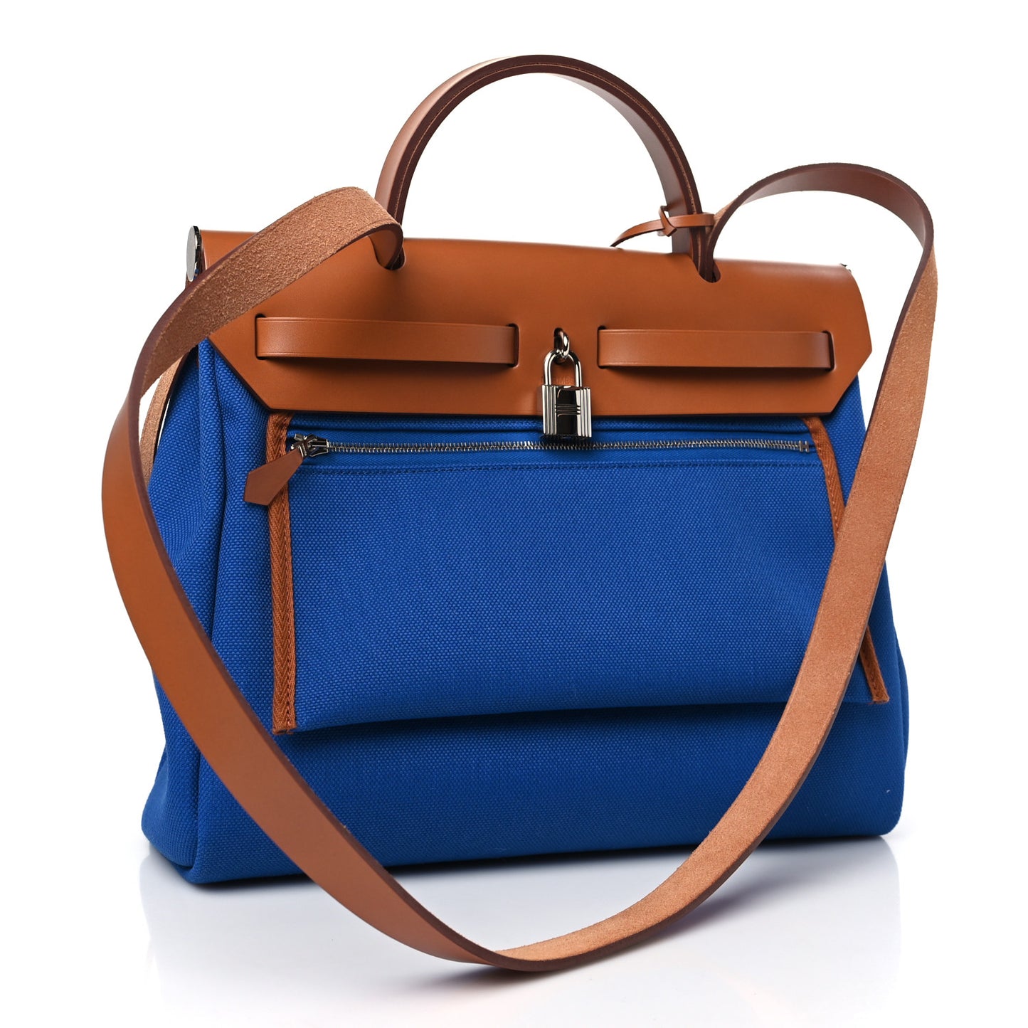 Military Toile Vache Hunter Herbag Zip Retourne 31 PM Bleu France Fauve