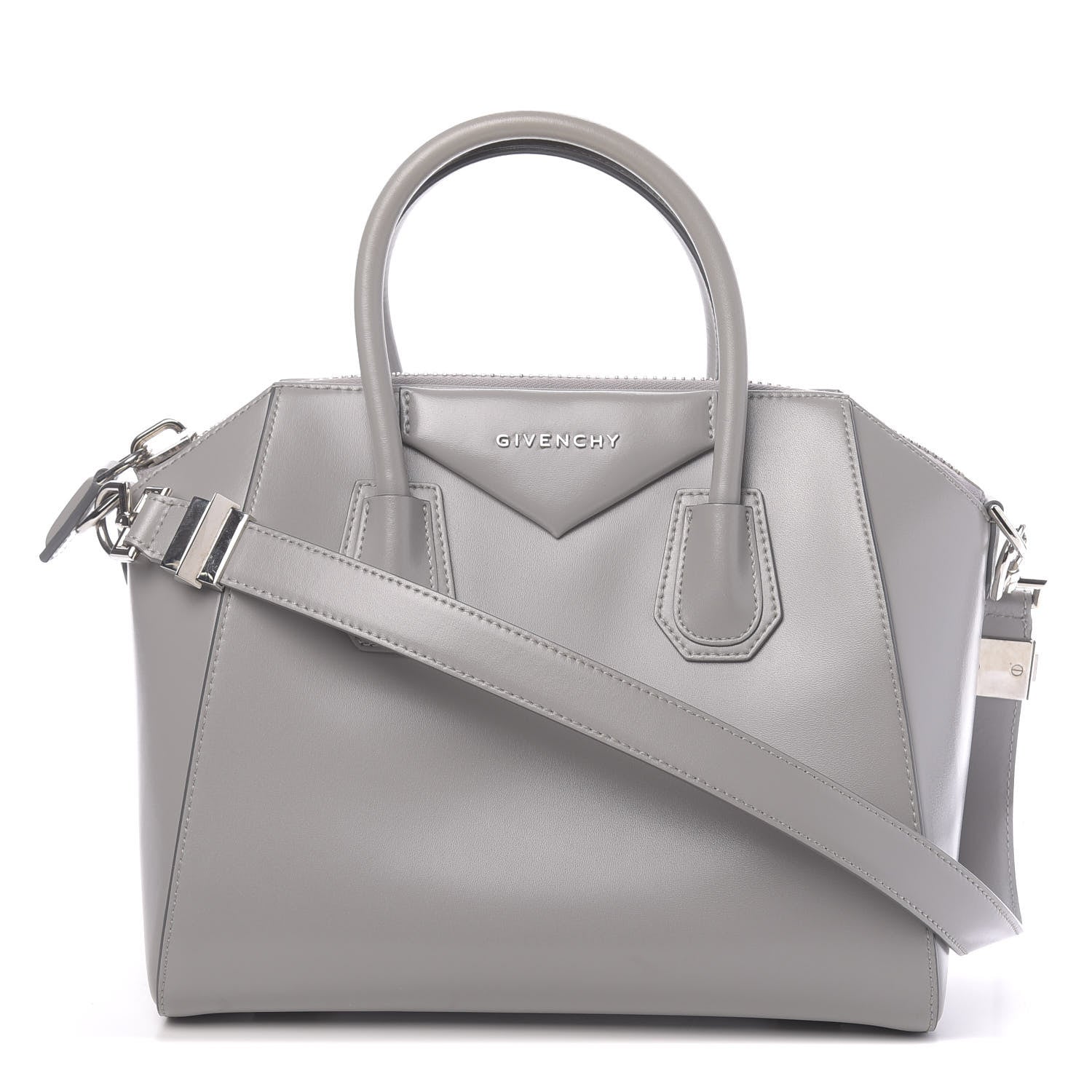 Givenchy Shiny Lord Calfskin Small Antigona Pearl Grey 1 of 11