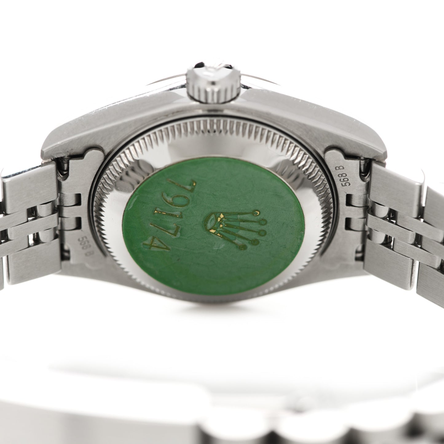 Stainless Steel 18K White Gold Diamond 26mm Oyster Perpetual Datejust Watch Black 79174