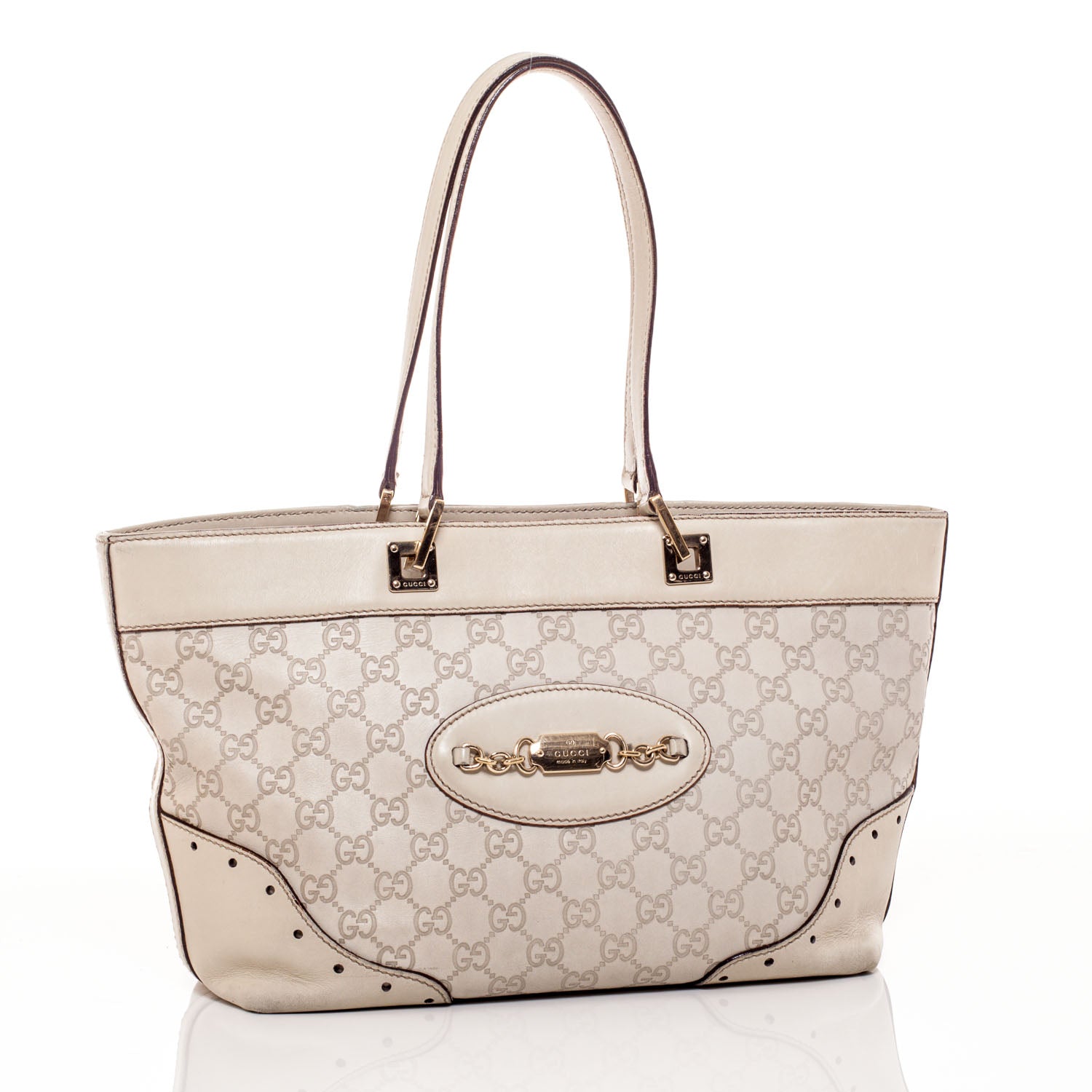 Gucci Guccissima Punch Tote Ivory 1 of 7