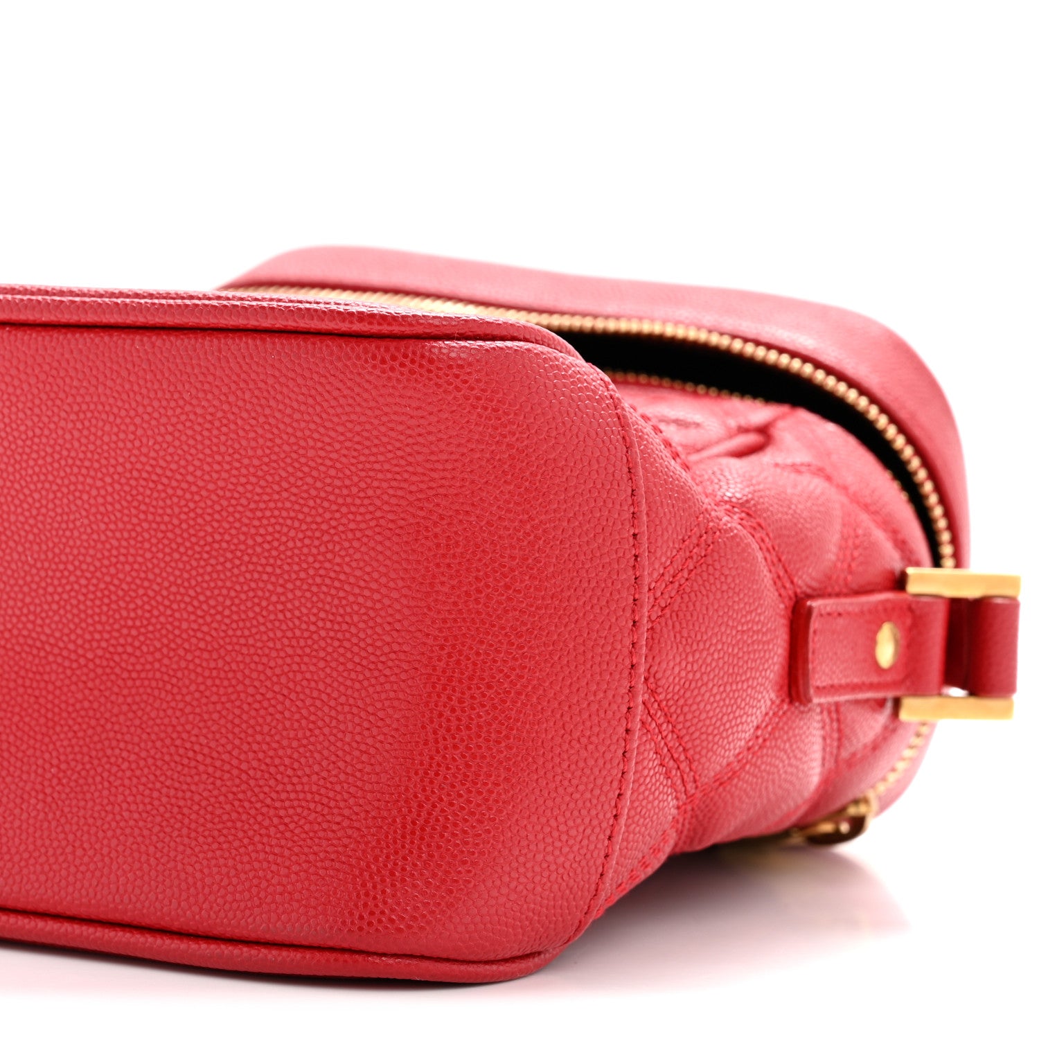 Saint Laurent Grain de Poudre Quilted 80's Vanity Bag Rouge Eros 10 of 12