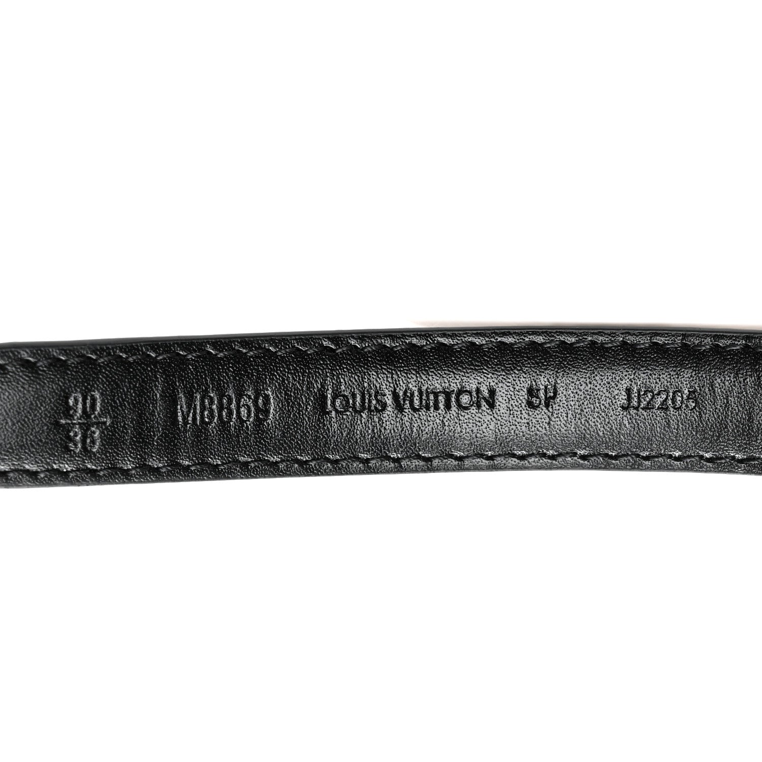 Louis Vuitton Calfskin Monogram 15mm Mini LV Reversible Belt 90 36 Black 3 of 5