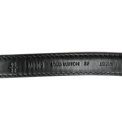 Louis Vuitton Calfskin Monogram 15mm Mini LV Reversible Belt 90 36 Black 3 of 5