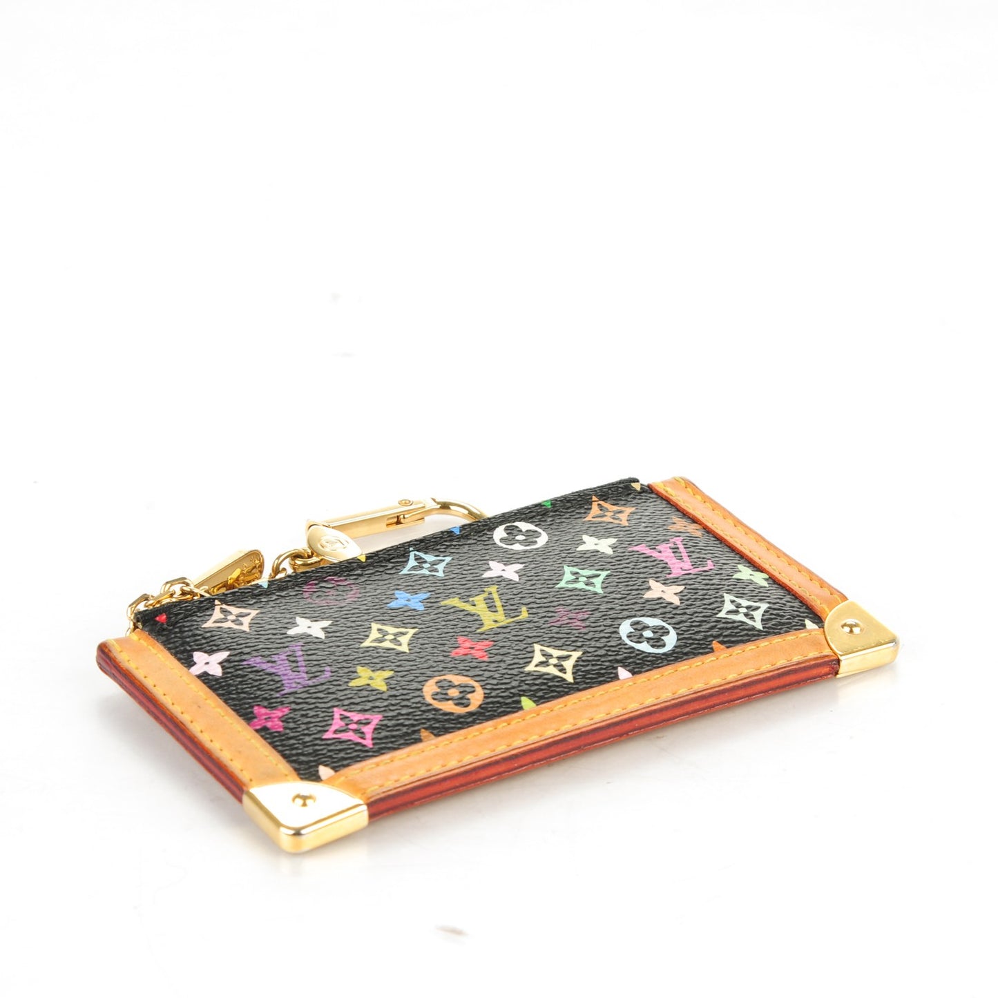 Monogram Multicolor Key Pouch Black