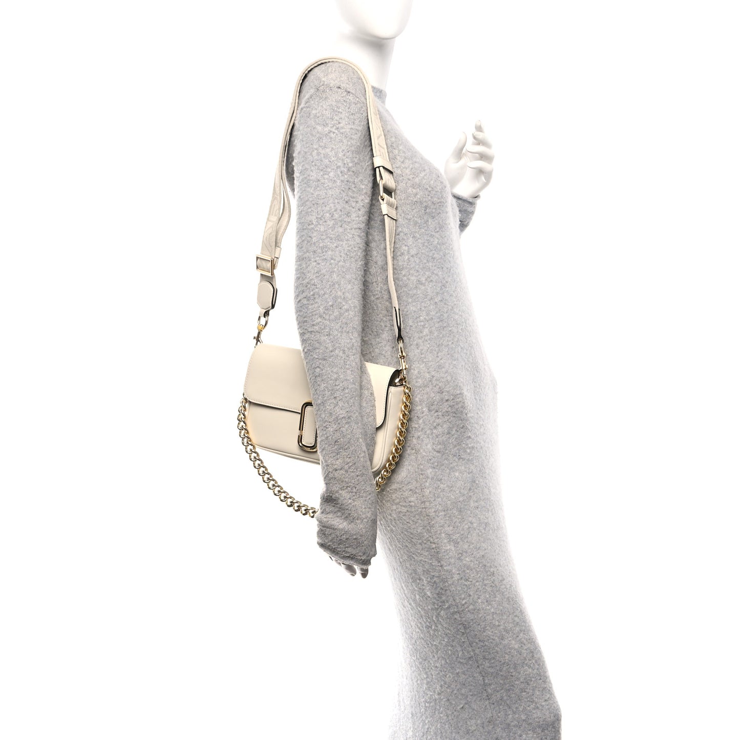 Calfskin The J Marc Shoulder Bag Cloud White