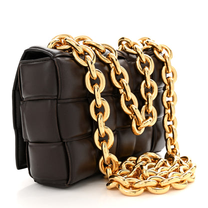 Bottega Veneta Lambskin Maxi Intrecciato Padded Chain Cassette Crossbody Bag Fondant 3 of 12