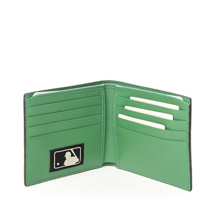 Gucci X MLB Guccissima SF Giants Embroidered Bi-Fold Wallet New Shamrock Deep Orange 4 of 7