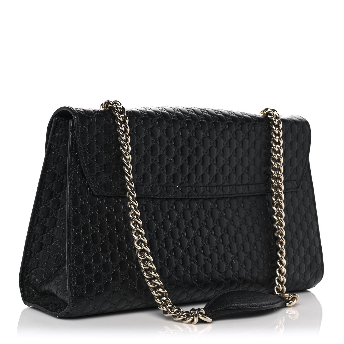 Microguccissima Medium Emily Chain Shoulder Bag Black