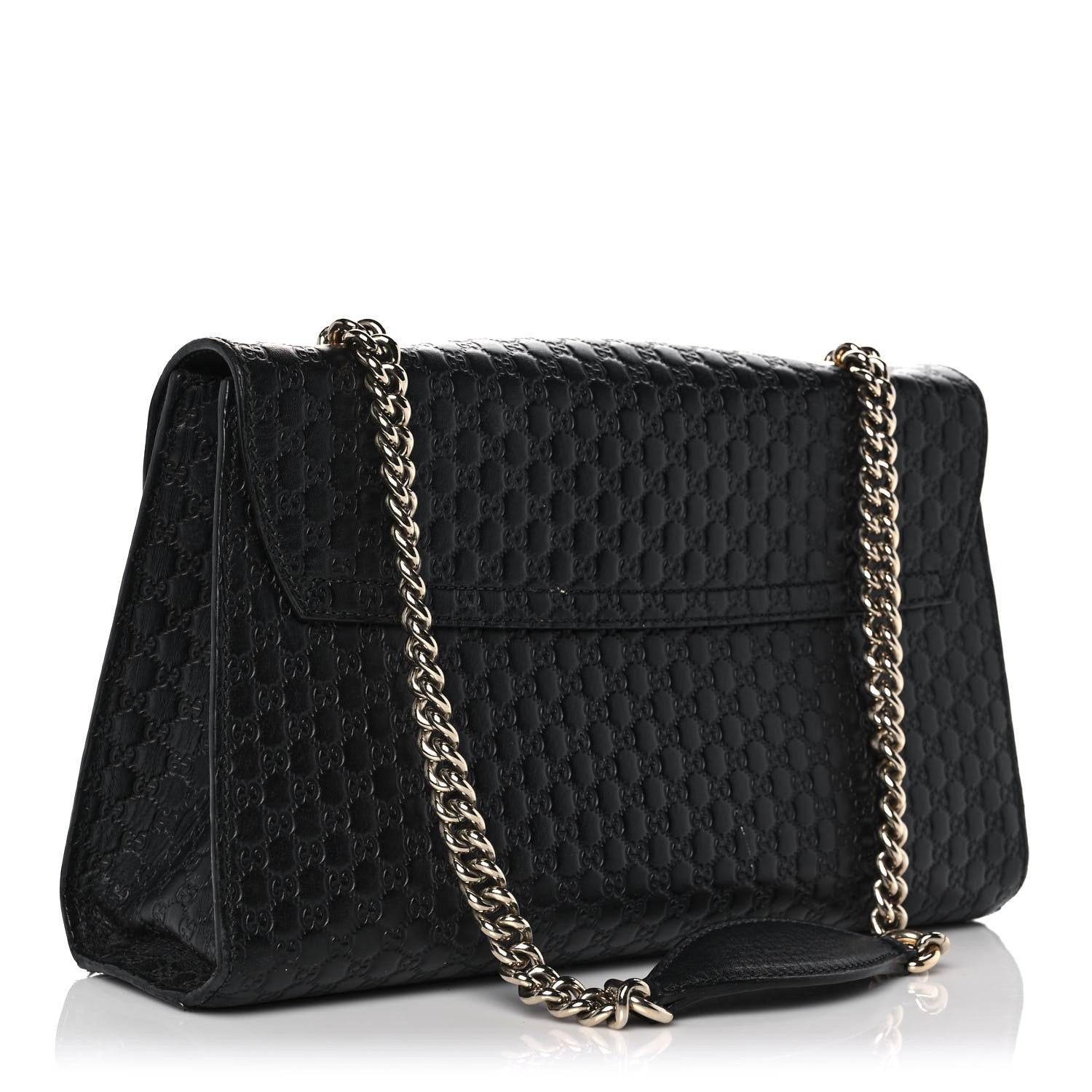 Gucci Microguccissima Medium Emily Chain Shoulder Bag Black 3 of 14