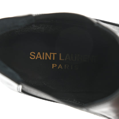 Saint Laurent Calfskin Classic Paris Ela 110 Ankle Boots 36 Black 7 of 9