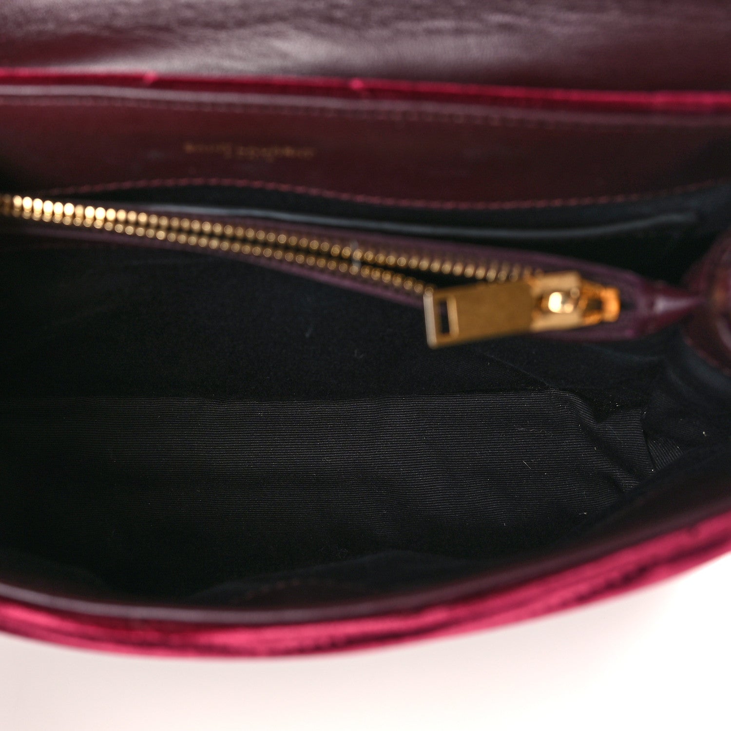 Saint Laurent Velvet Y Quilted Monogram Small Loulou Chain Satchel Burgundy 5 of 8