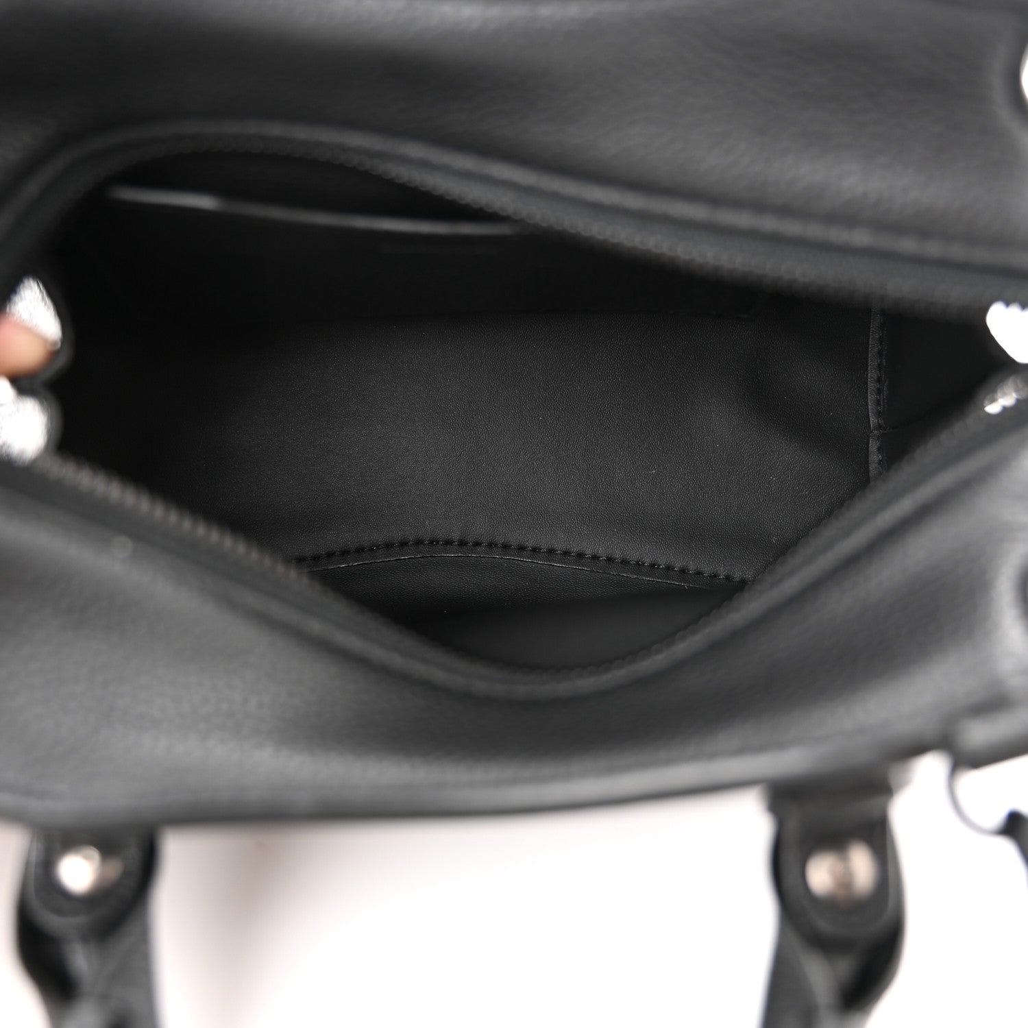 Balenciaga Grained Calfskin Neo Classic Black Hardware Mini City Black 5 of 10