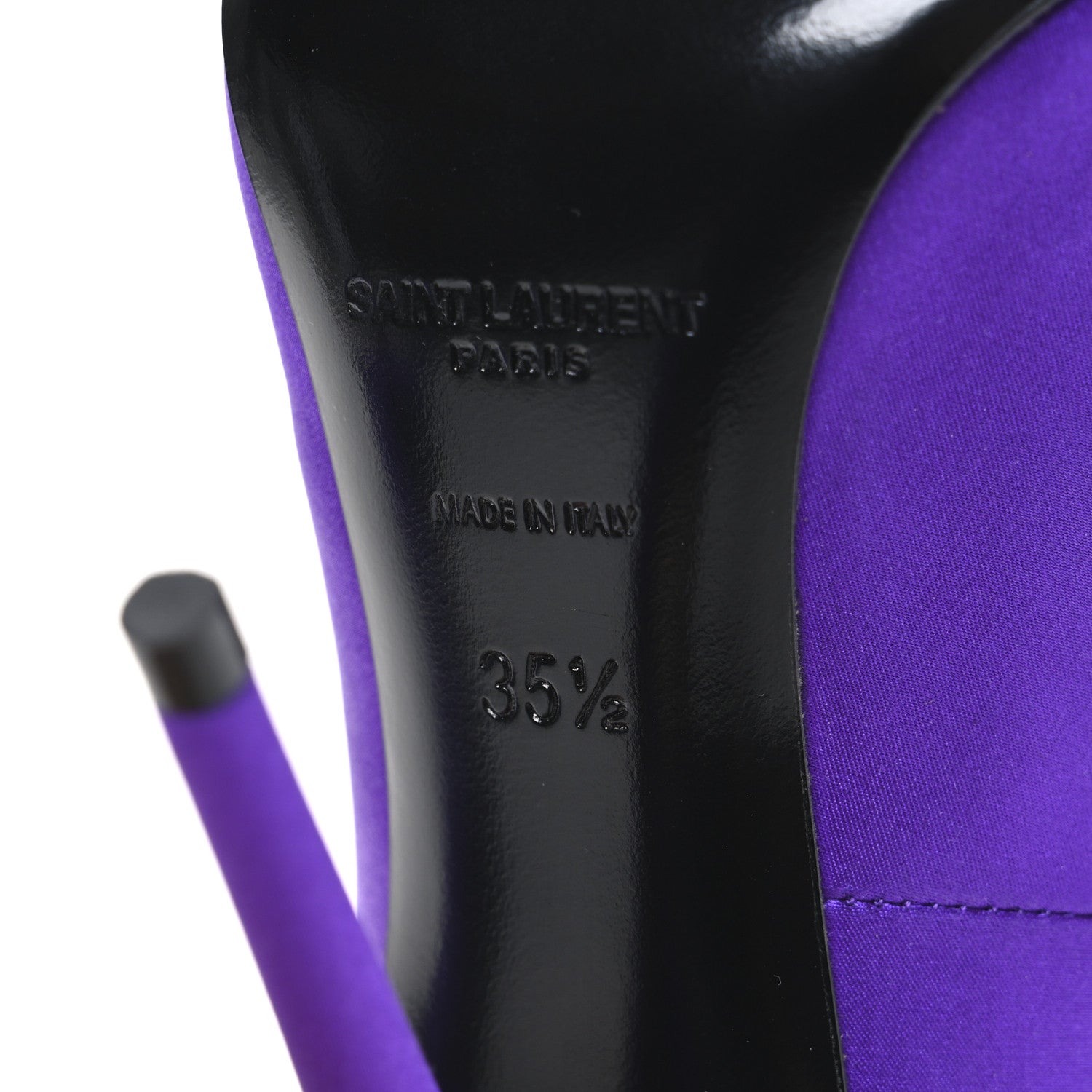 Saint Laurent Satin Crepe Marylin 110 Pumps 35.5 Violet 8 of 11