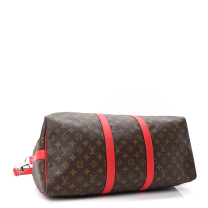 Louis Vuitton Calfskin Monogram Keepall Bandouliere 50 Coquelicot 3 of 8