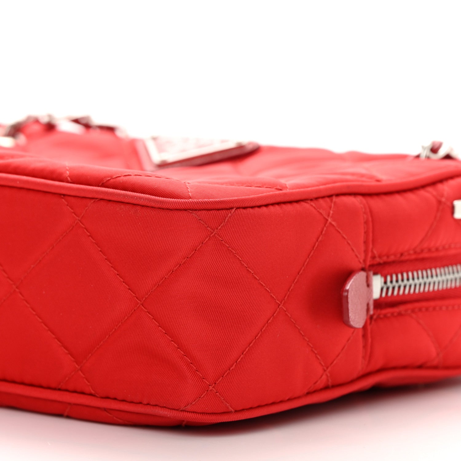 Prada Nylon Tessuto Impuntu Quilted Crossbody Bag Rosso 10 of 12