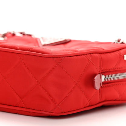 Prada Nylon Tessuto Impuntu Quilted Crossbody Bag Rosso 10 of 12