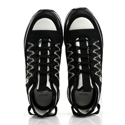 Chanel Mixed Fibers Suede Calfskin CC Sneakers 38 Black White 2 of 10