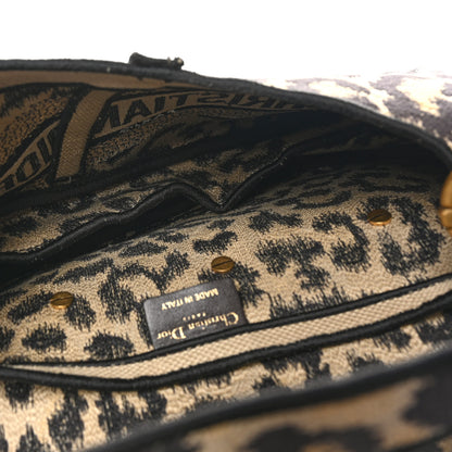 Christian Dior Canvas Mizza Embroidered Saddle Bag Beige Multicolor 5 of 10