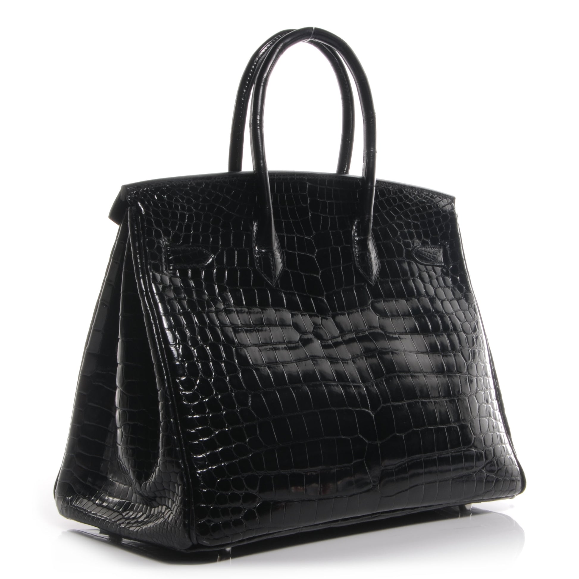 Hermes Shiny Porosus Crocodile Birkin 35 Black 4 of 11