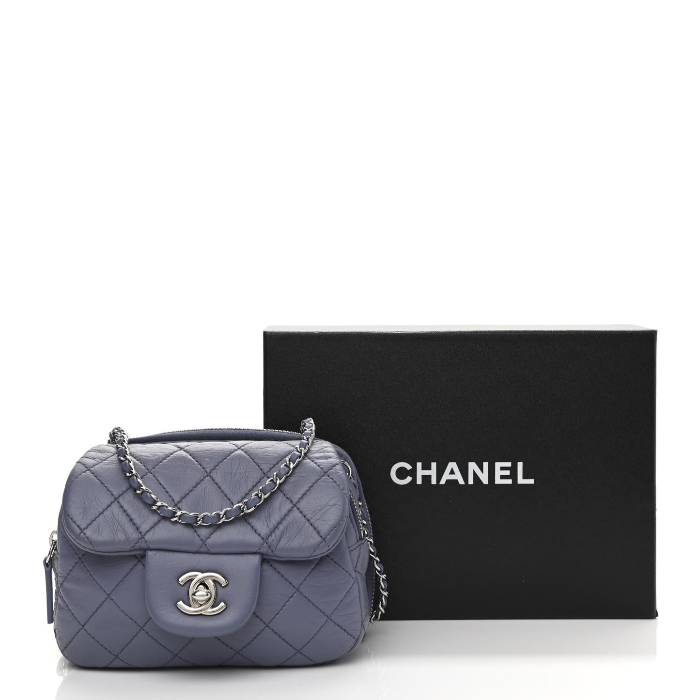 Lambskin Quilted New Mini Flap Lavender