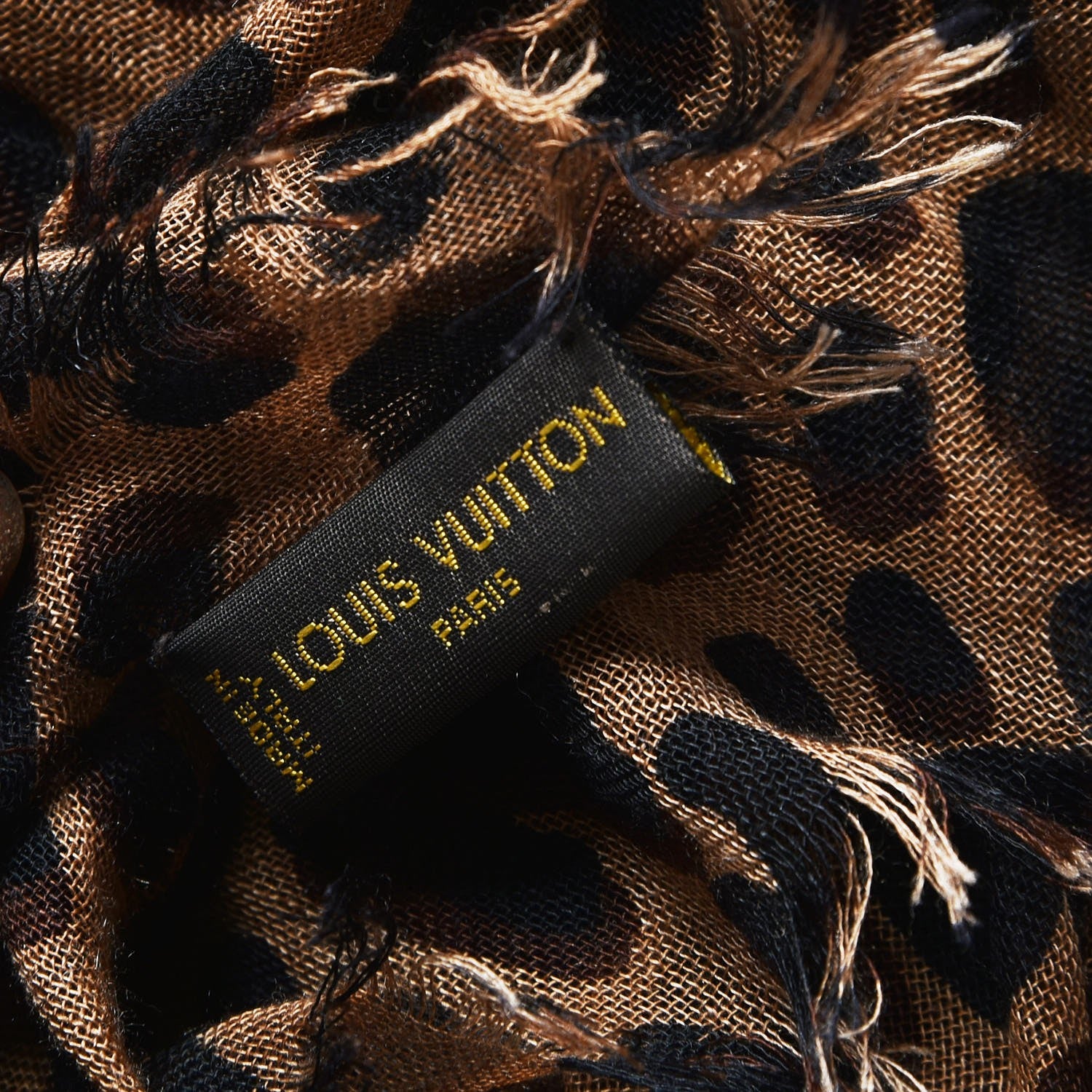 Louis Vuitton Cashmere Silk Leopard Etole Stole Marron 8 of 9