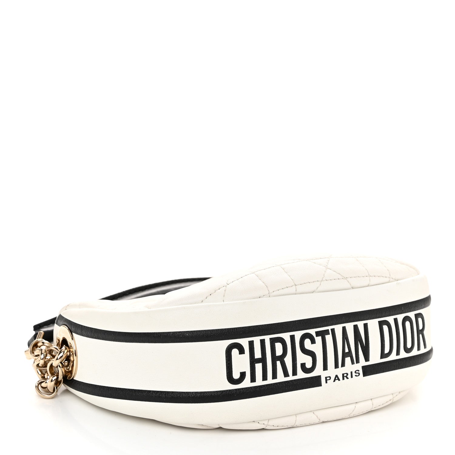 Christian Dior Lambskin Cannage Small Dior Vibe Hobo Bag White 4 of 11