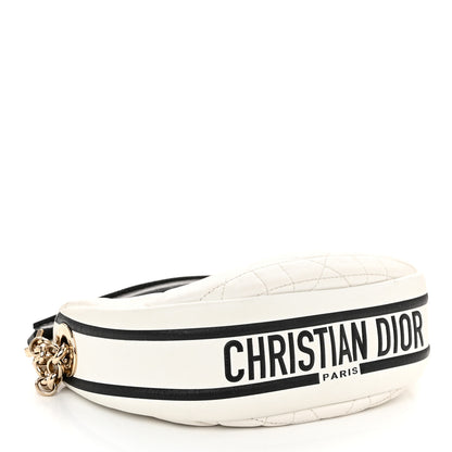 Christian Dior Lambskin Cannage Small Dior Vibe Hobo Bag White 4 of 11