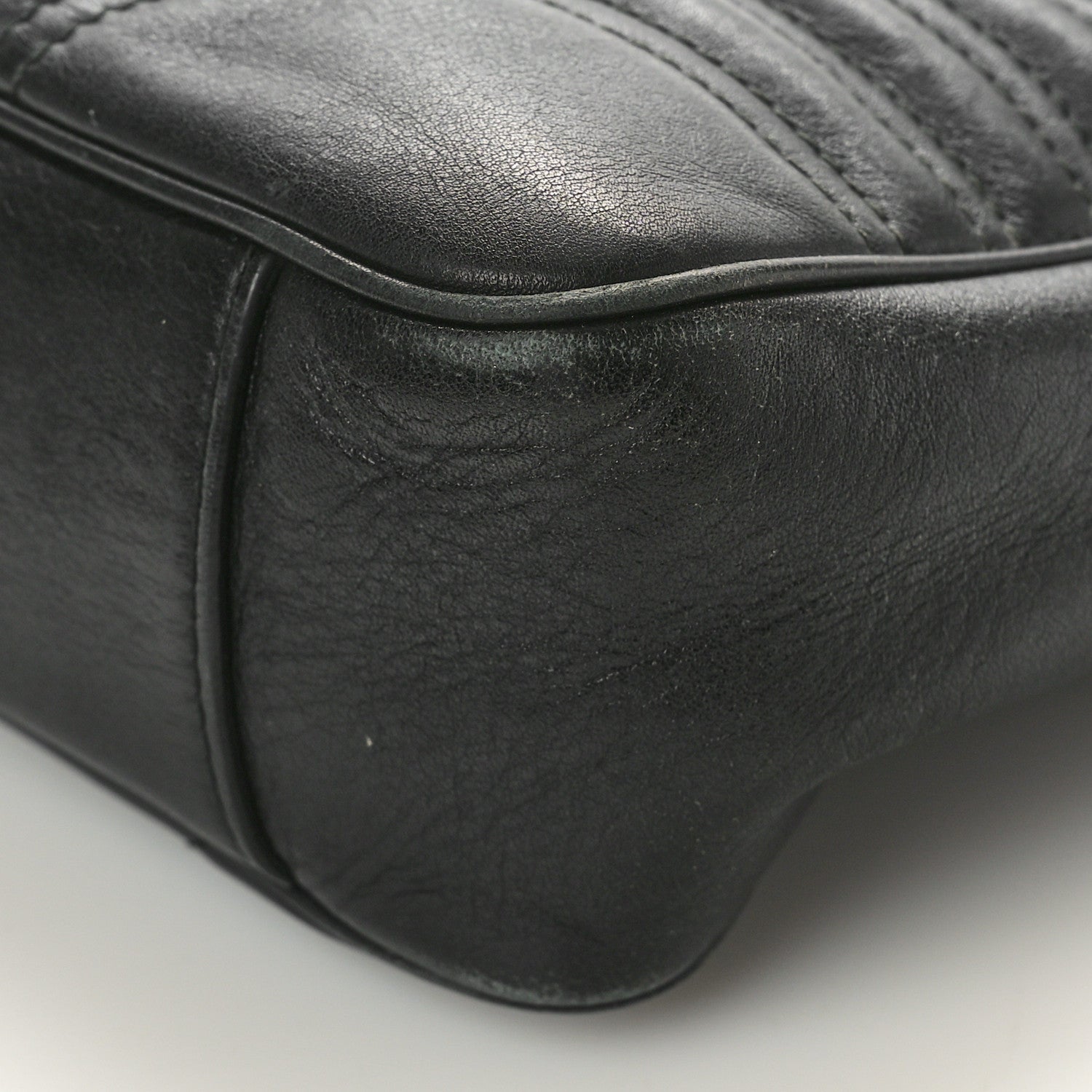 Gucci Calfskin Matelasse Medium GG Marmont Shoulder Bag Black 10 of 17