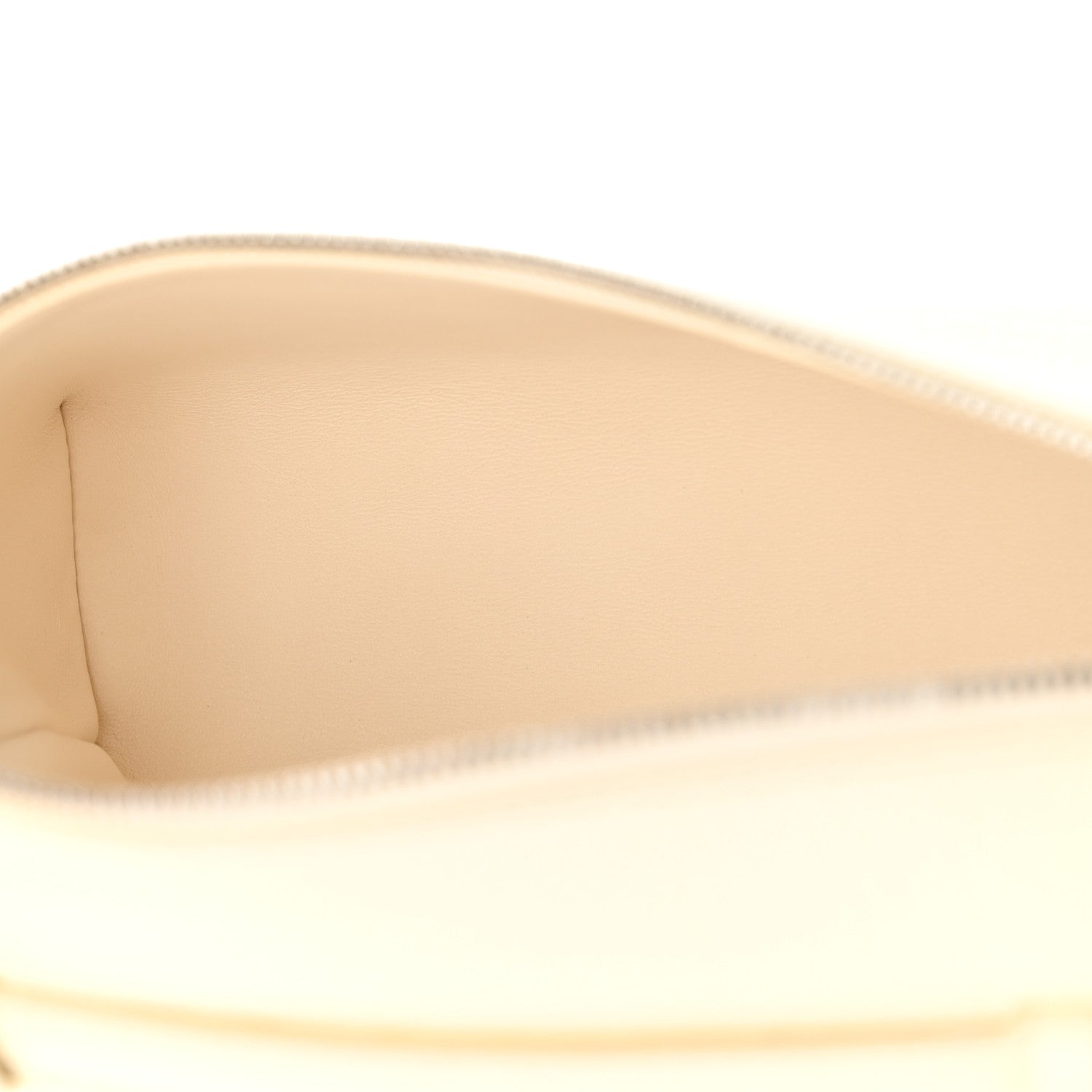 Loro Piana Grained Calfskin L19 Extra Pocket Pouch Whisper White 5 of 9