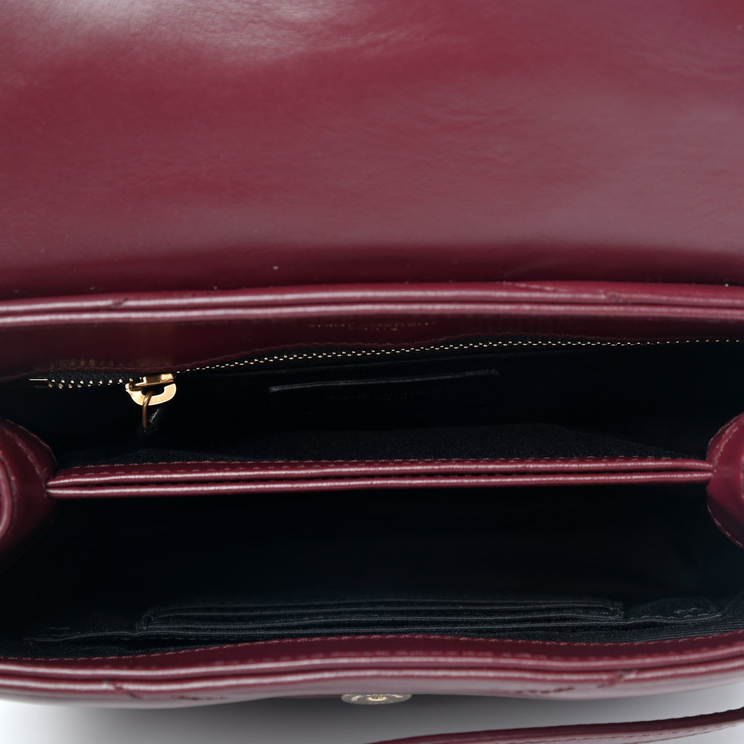 Saint Laurent Calfskin Y Quilted Monogram Toy Loulou Monogram Crossbody Bag Rouge 4 of 4