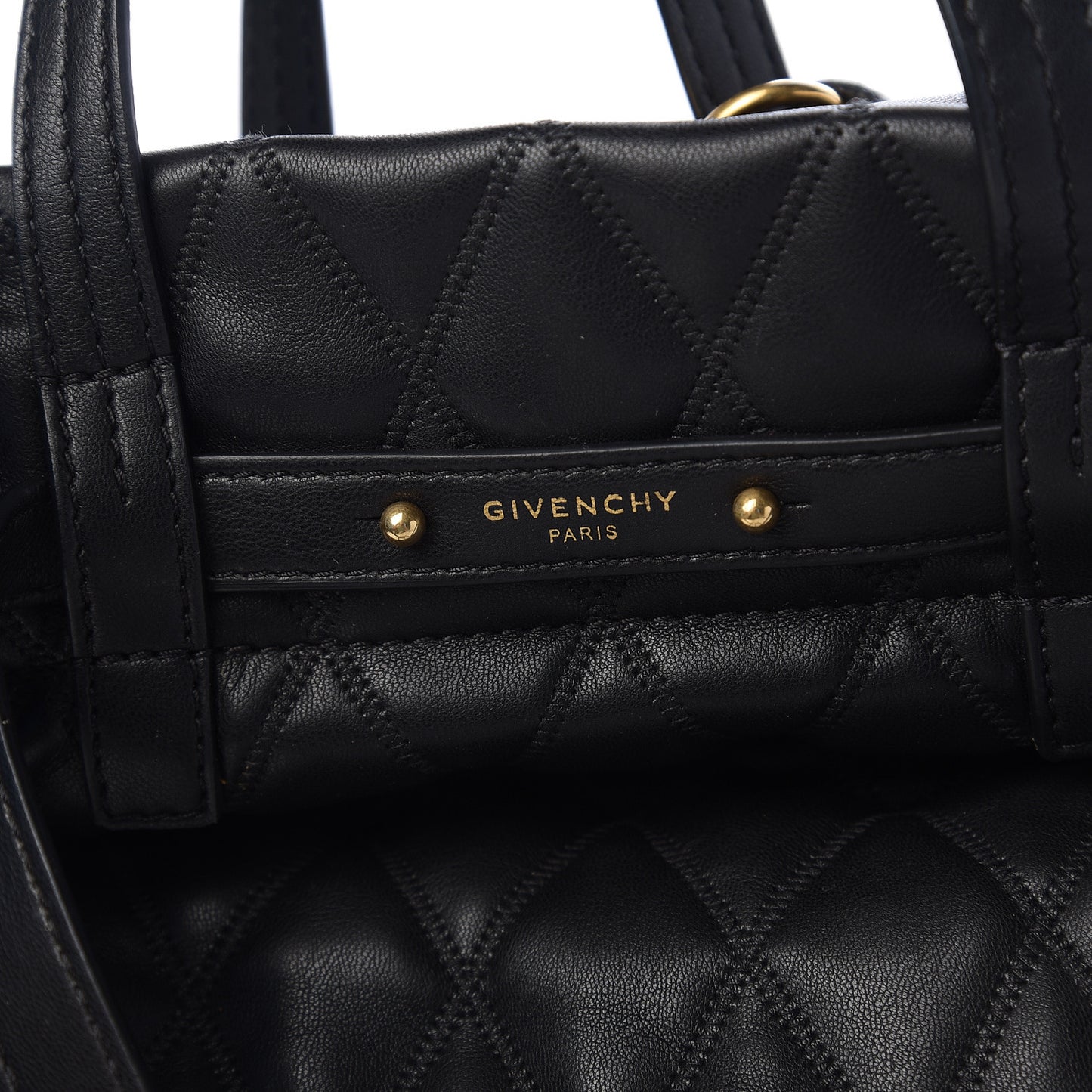Rubberized Canvas Quilted Duo Backpack Black