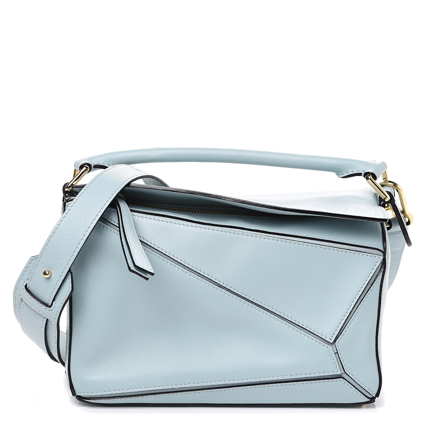 Calfskin Small Puzzle Bag Aqua