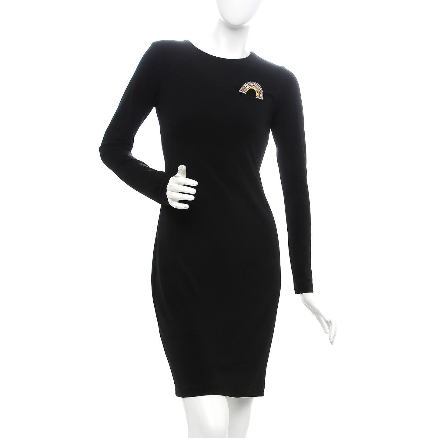 Lambskin Chain Rainbow CC Brooch Gold Multicolor