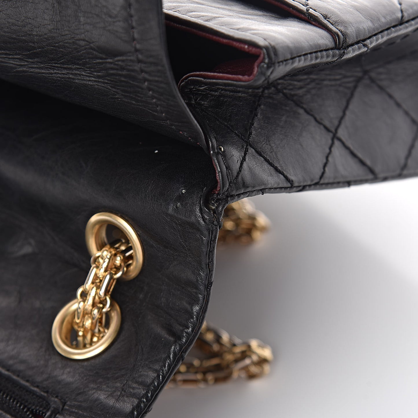 Aged Calfskin Quilted 50th Anniversary 2.55 Reissue 226 Flap Black