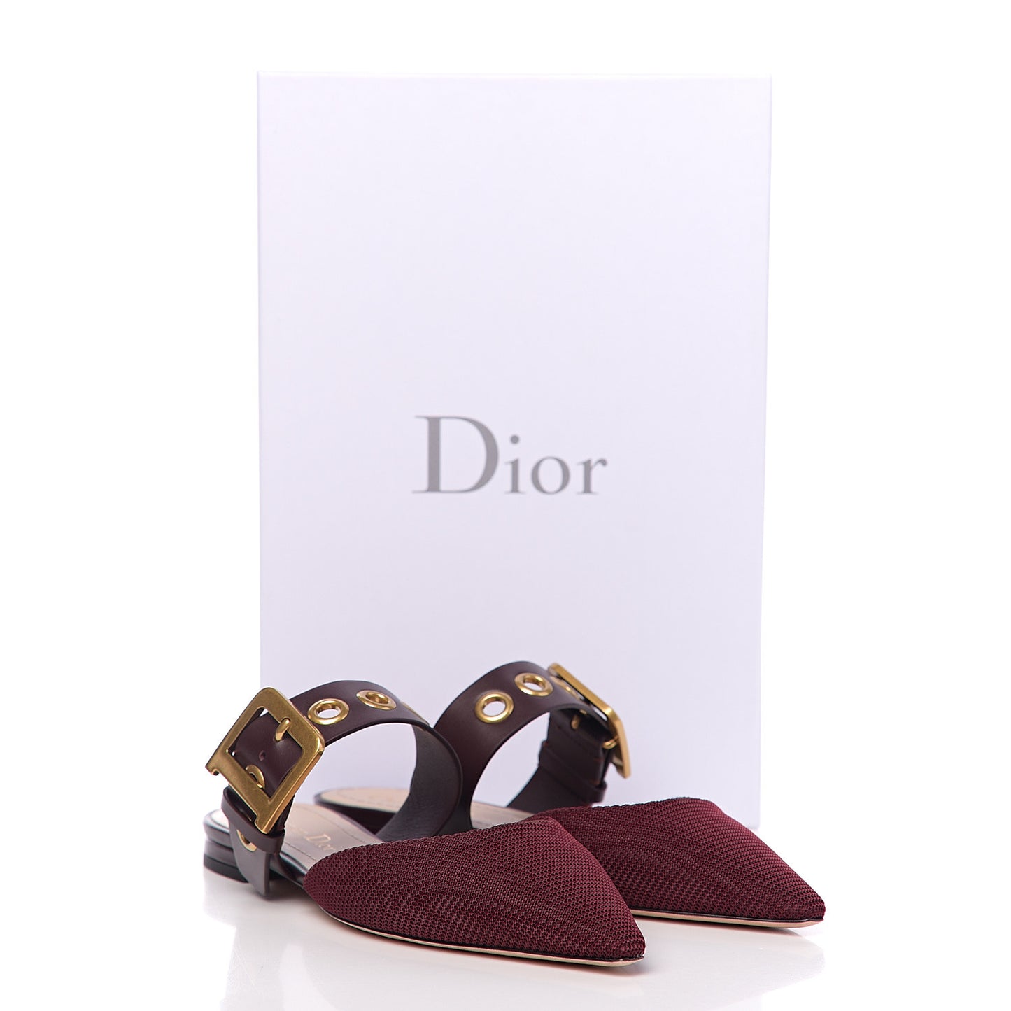 Technical Fabric D-Dior Ballerina Flats 35 Rouge
