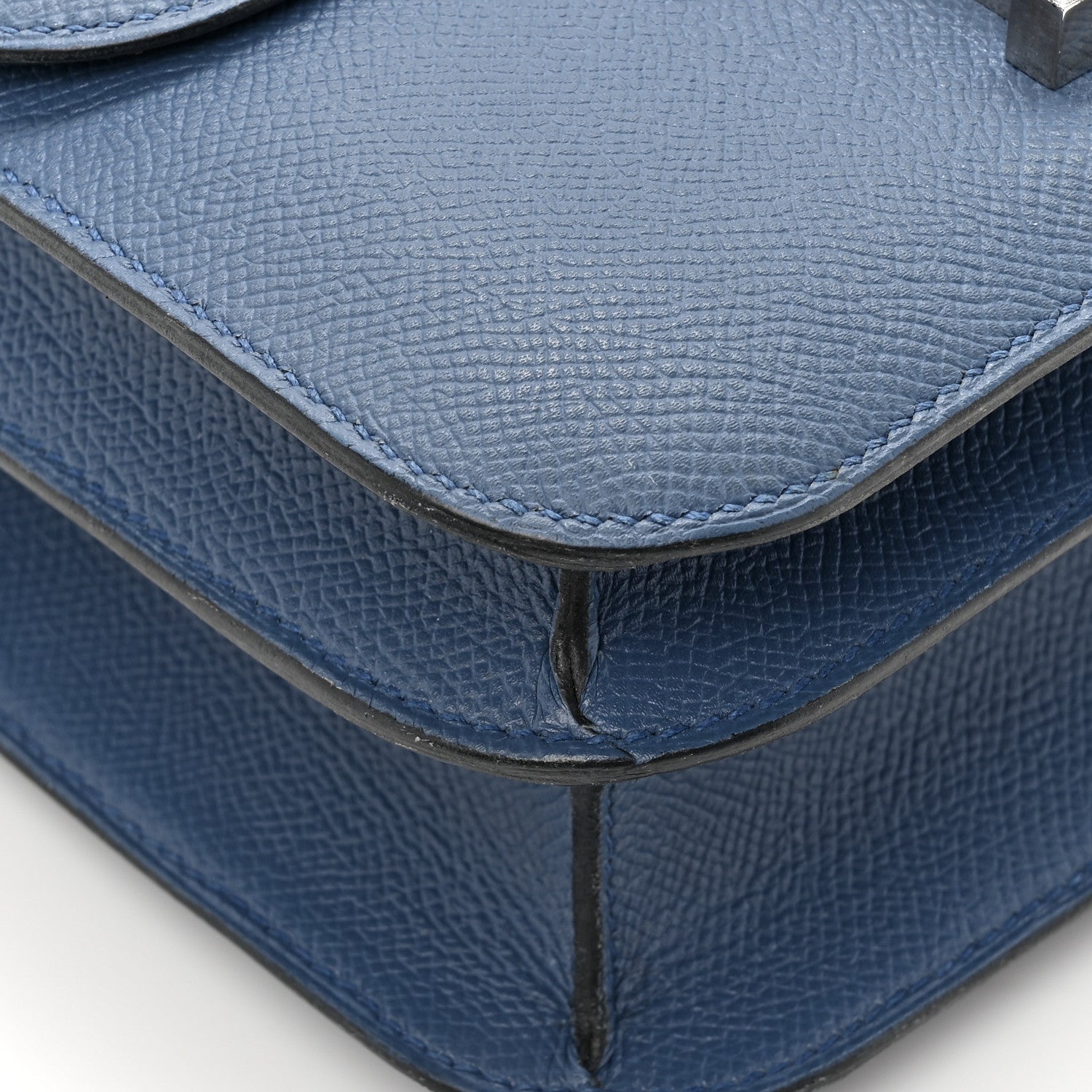 Hermes Epsom Constance Verso 24 Bleu Agate Gris Mouette 16 of 19