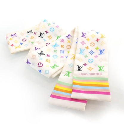 Louis Vuitton Silk Monogram Multicolor Bandeau White 4 of 4