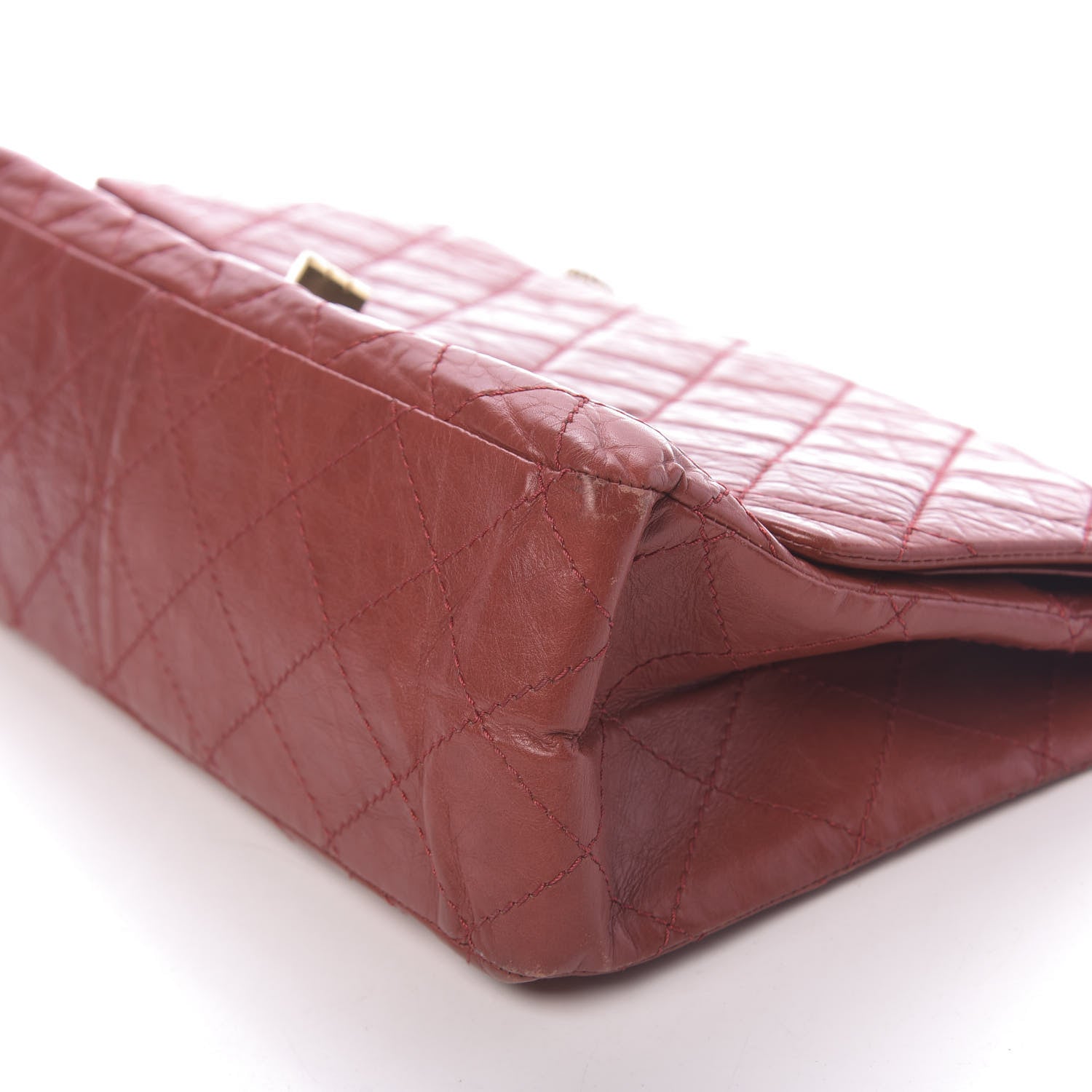 Chanel Aged Calfskin Quilted 2.55 Reissue 226 Flap Red 9 of 22