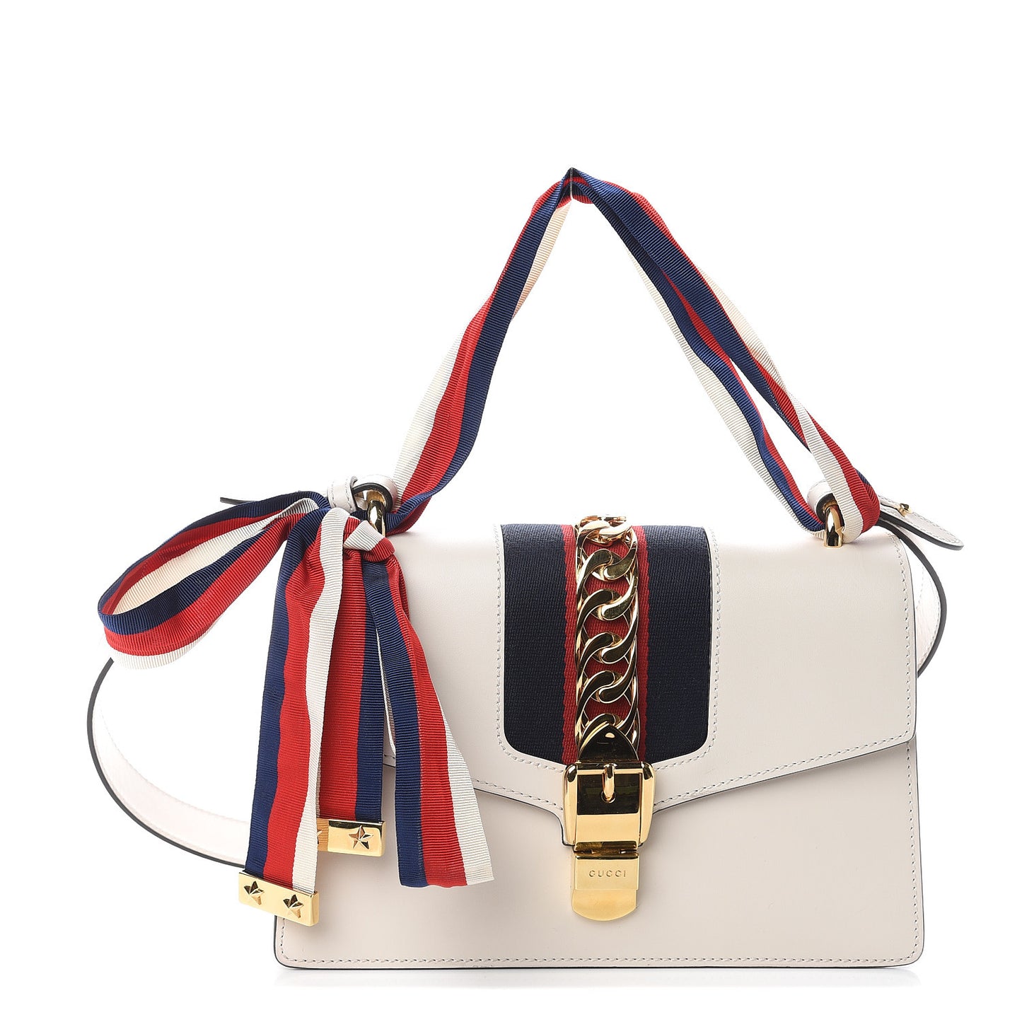 Calfskin Small Sylvie Shoulder Bag Off White