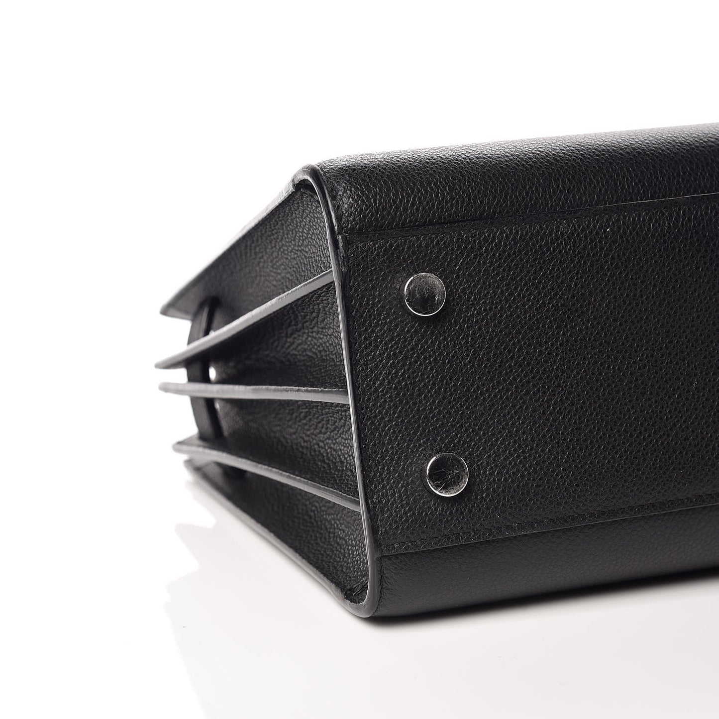 Grained Calfskin Baby Sac De Jour Black
