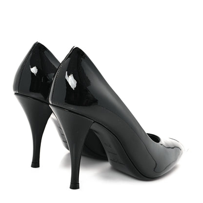 Saint Laurent Vernice Patent Maike Dream 90 Pumps 37.5 Black 5 of 9
