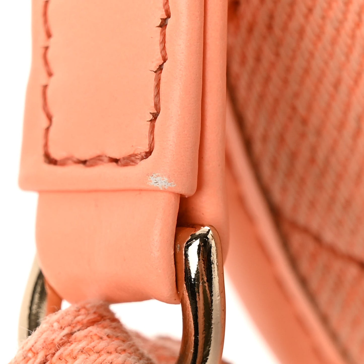Denim Quilted Mini Messenger Flap Orange