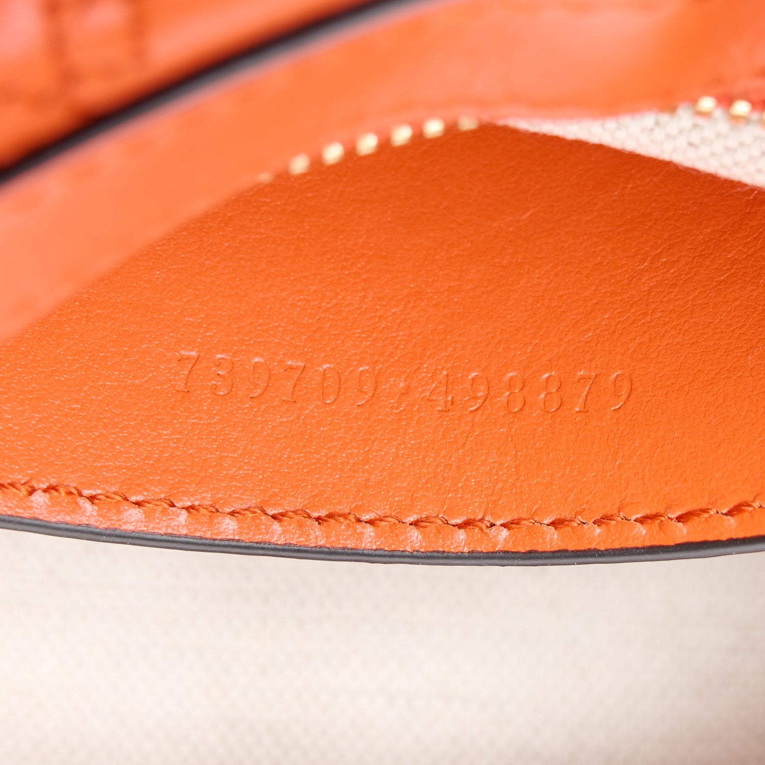 Gucci Calfskin GG Matelasse Small Hobo Shoulder Bag Spring Orange Natural 7 of 10