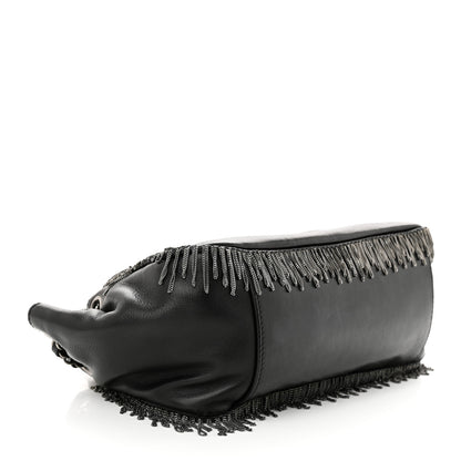 Chanel Lambskin Rock And Cabaret Chain Fringe Accordion Flap Black 4 of 11