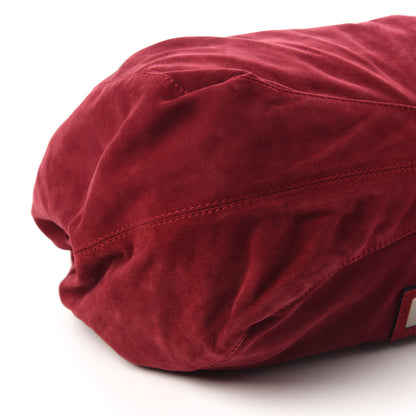 Valentino Garavani Suede Large Nuage Bow Hobo Burgundy 6 of 9