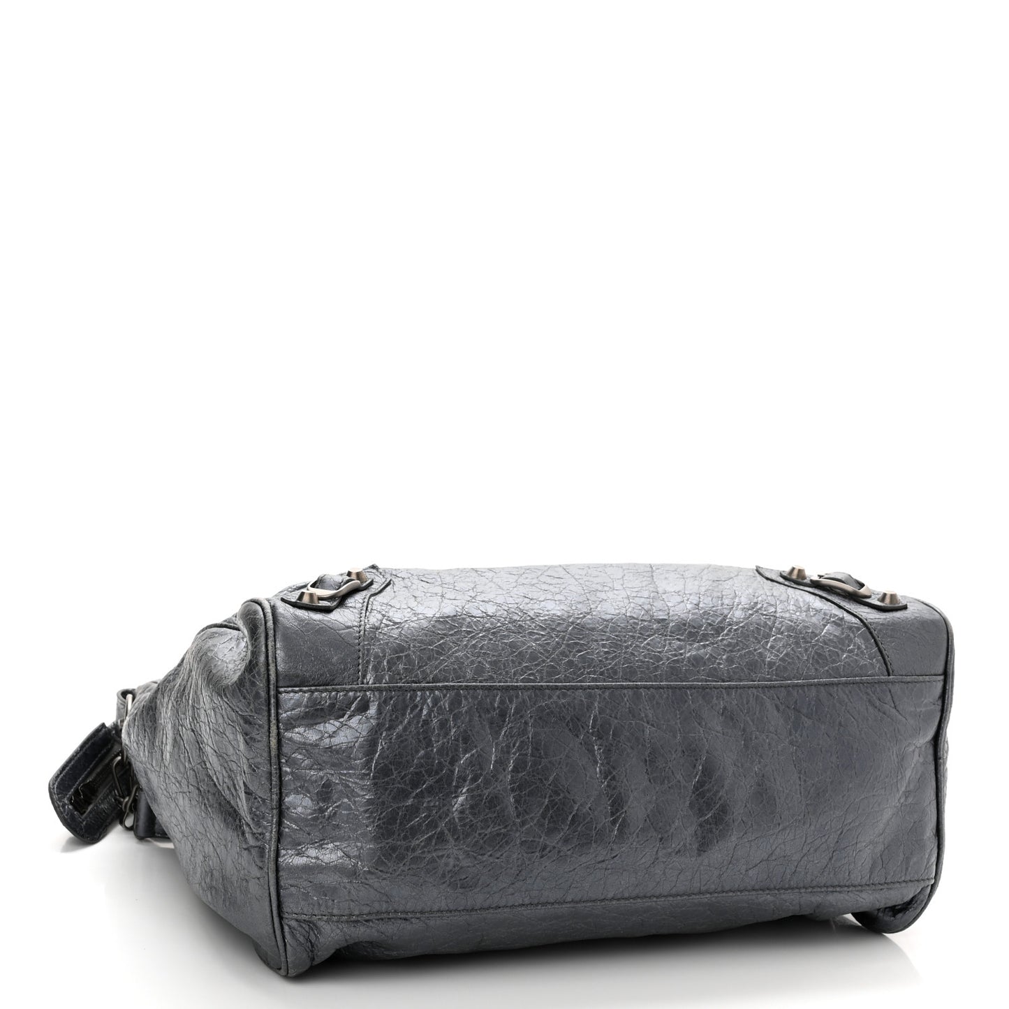 Metallic Agneau Classic Hardware Argent Fonce