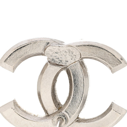 Chanel Crystal CC Earrings Silver 10 of 10