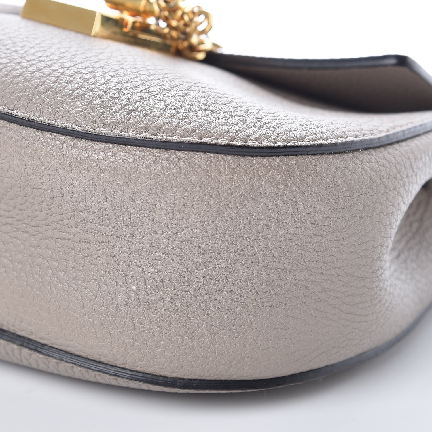 Chloe Grained Lambskin Mini Drew Shoulder Bag Motty Grey 10 of 11