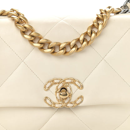 Chanel Lambskin Quilted Medium Chanel 19 Flap White 8 of 12