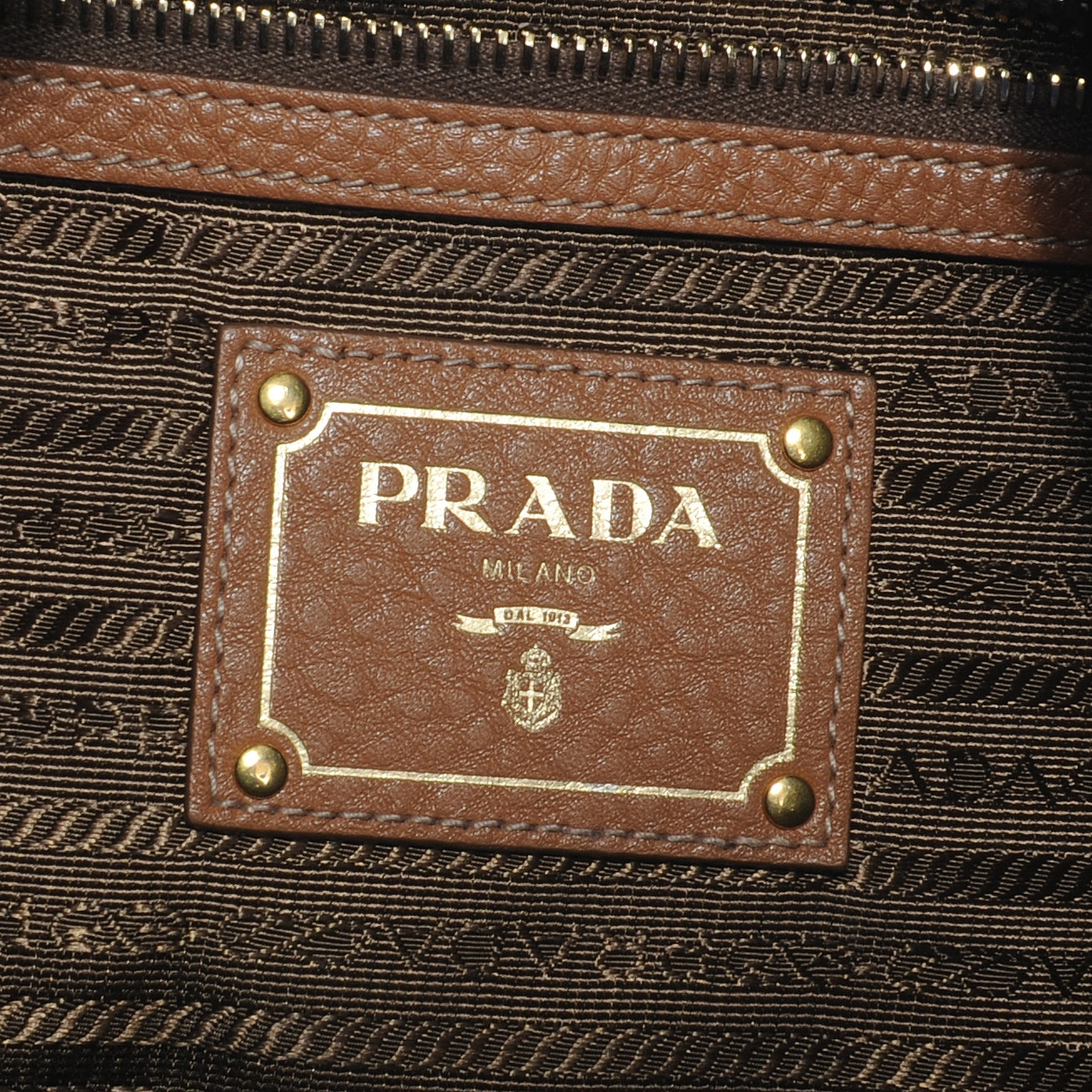 Prada Vitello Daino Leather Hobo Cuoio 7 of 8